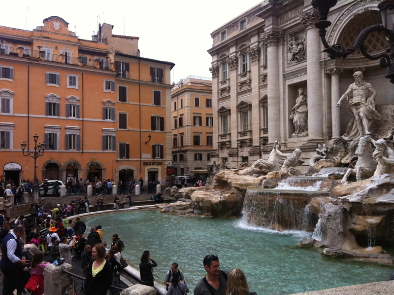 The Trevi Fountain is a refreshing spot in Rome